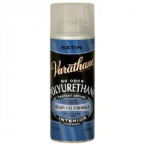 Varathane 11.25 oz. Clear Satin Water-Based Interior Polyurethane Spray Paint (Case of 6) - 200281