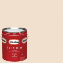 Glidden Premium 1-gal. #HDGWN16 Porcelain Peach Flat Latex Interior Paint with Primer - HDGWN16P-01F