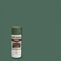 Rust-Oleum Stops Rust 12 oz. Protective Enamel Satin Spruce Green Spray Paint (Case of 6) - 7737830
