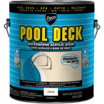 Dyco Paints Pool Deck 1 gal. 9060 Cream Low Sheen Waterborne Acrylic Stain - DYC9060/1