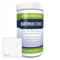 BATHWORKS 20 oz. DIY Bathtub Refinishing Kit- Biscuit - BWK-02