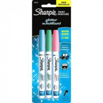 Sharpie Dark Glitter Extra Fine Point Water-Based Paint Marker (3-Pack) - 1783275