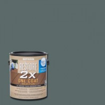 Rust-Oleum Restore 1 gal. 2X Pewter Solid Deck Stain with NeverWet - 291399