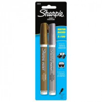 Sharpie Metallic Gold and Silver Fine Point Water-Based Poster Paint Marker (2-Pack) - 36668PP
