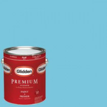Glidden Premium 1-gal. #HDGB41U By The Sea Flat Latex Interior Paint with Primer - HDGB41UP-01F