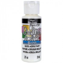 DecoArt 2 oz. White Gloss Crafter's Acrylic Paint - DCAG01-3