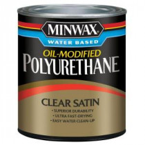 Minwax 1 qt. Satin Water Based Oil-Modified Polyurethane (4-Pack) - 63025