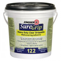 Zinsser 1-gal. SureGrip 122 Heavy Duty Clear Strippable Adhesive (4-Pack) - 2881