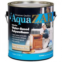 ZAR 1 gal. Antique Flat Aqua Water-Based Polyurethane - 209117