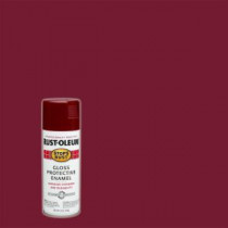 Rust-Oleum Stops Rust 12 oz. Protective Enamel Gloss Burgundy Spray Paint (Case of 6) - 7768830