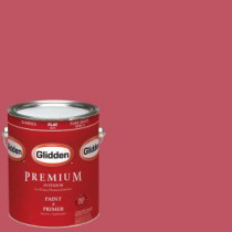 Glidden Premium 1-gal. #HDGR34 Red Red Rose Flat Latex Interior Paint with Primer - HDGR34P-01F