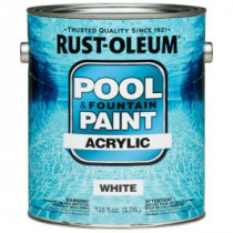 Rust-Oleum 1 gal. White Acrylic Pool and Fountain Paint (Case of 2) - 269354