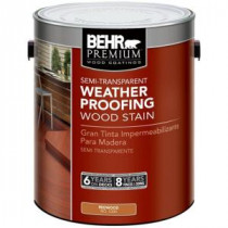 BEHR Premium 1-gal. Redwood Semi-Transparent Weatherproofing Wood Stain - 533001