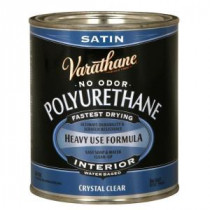 Varathane 1 qt. Clear Satin Water-Based Indoor Polyurethane (Case of 2) - 200241H