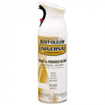 Rust-Oleum Universal 12 oz. All Surface Gloss White Spray Paint and Primer in One (Case of 6) - 261403