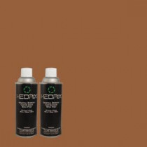 Hedrix 11 oz. Match of ICC-80 Cinnamon Spice Low Lustre Custom Spray Paint (2-Pack) - ICC-80