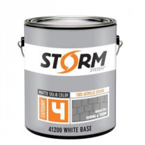Storm System Category 4 1 gal. White Matte Exterior Wood Siding 100% Acrylic Stain - 41200XX-1