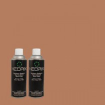 Hedrix 11 oz. Match of MQ1-60 Sienna Flat Custom Spray Paint (2-Pack) - F02-MQ1-60