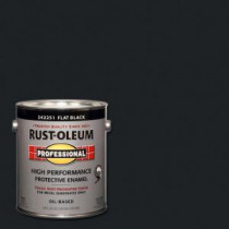 Rust-Oleum Professional 1 gal. Black Flat Protective Enamel Paint (Case of 2) - 242251