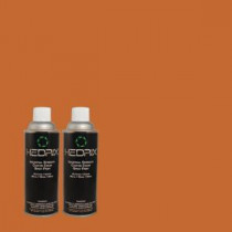 Hedrix 11 oz. Match of 250D-7 Caramelized Orange Semi-Gloss Custom Spray Paint (2-Pack) - SG02-250D-7