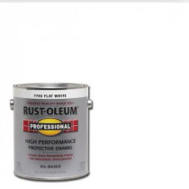 Rust-Oleum Professional 1 gal. White Flat Protective Enamel Paint (Case of 2) - 7790402