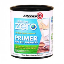 Zinsser 1-qt. Bulls Eye Zero White Water Based Interior/Exterior Primer and Sealer (Case of 6) - 249019