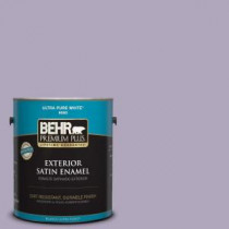 BEHR Premium Plus 1-gal. #650E-3 Plum Blossom Satin Enamel Exterior Paint - 940001