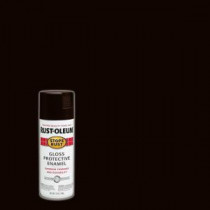 Rust-Oleum Stops Rust 12 oz. Protective Enamel Dark Walnut Gloss Spray Paint (Case of 6) - 262661
