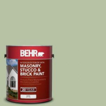 BEHR Premium 1-gal. #MS-57 Soft Green Satin Interior/Exterior Masonry, Stucco and Brick Paint - 28001