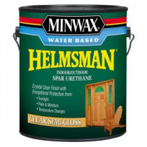 Minwax 1 gal. Semi-Gloss Water Based Helmsman Indoor/Outdoor Spar Urethane (2-Pack) - 71051