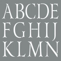 DecoArt Americana Decor 10 in. x 10 in. Classic Alphabet Stencil - ADS501-B
