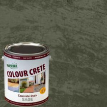Colour Crete 1 gal. Sage Semi-Transparent Water-Based Concrete Stain - 59104