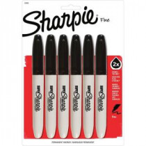 Sharpie Black Super Permanent Marker (6-Pack) - 33666PP