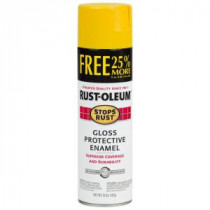 Rust-Oleum Stops Rust 12 oz. Protective Enamel Gloss Sunburst Yellow 25% More Free Bonus Size Spray Paint (6-Pack) - 254155