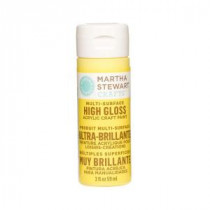 Martha Stewart Crafts 2-oz. Chamomile Multi-Surface High Gloss Acrylic Craft Paint - 32099