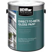 BEHR 1-gal. Black Direct-to-Metal Gloss Interior/Exterior Paint - 822001
