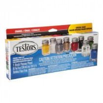 Testors 0.25 oz. 8-Color All Purpose Gloss Enamel Paint Set (6-Pack) - 9146XT