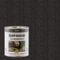Rust-Oleum Stops Rust 1-qt. Black Hammered Rust Preventive Paint (Case of 2) - 7215502