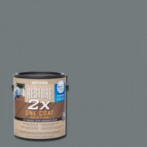 Rust-Oleum Restore 1 gal. 2X Gray Solid Deck Stain with NeverWet - 291386