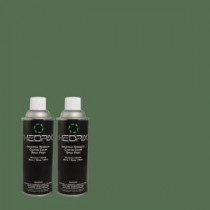 Hedrix 11 oz. Match of 5C5-3 Pine Branch Flat Custom Spray Paint (2-Pack) - F02-5C5-3