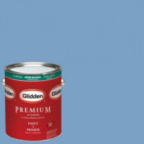 Glidden Premium 1 gal. #HDGV15D Periwinkle Blue Semi-Gloss Interior Paint with Primer - HDGV15DP-01S