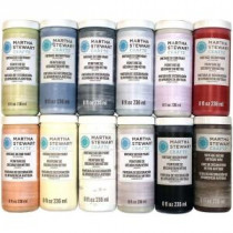 Martha Stewart Crafts Vintage Decor 8 oz. 12-Color Matte Chalk Finish Paint Set - PROMO867
