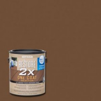 Rust-Oleum Restore 1 gal. 2X Chocolate Solid Deck Stain with NeverWet - 291356