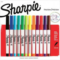 Sharpie Assorted Colors Ultra Fine Point Permanent Marker (12-Pack) - 37175PP