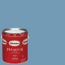 Glidden Premium 1-gal. #HDGV08 Gingham Blue Flat Latex Interior Paint with Primer - HDGV08P-01F