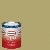 Glidden DUO 1-gal. #HDGG08 Spanish Olive Satin Latex Interior Paint with Primer - HDGG08-01SA