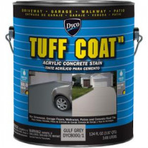Dyco Tuff Coat 1 gal. 8000 Gulf Grey Low Sheen Exterior Waterborne Acrylic Concrete Stain - DYC8000/1