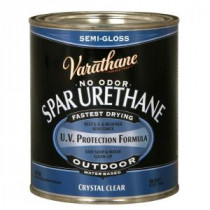Varathane 1-qt. Clear Semi-Gloss Water-Based Outdoor Spar Urethane (Case of 2) - 250141H