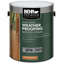 BEHR Premium 1-gal. Cedar Naturaltone Solid Color Weatherproofing Wood Stain - 5053301