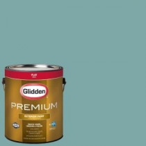 Glidden Premium 1-gal. #HDGB25U Blue Green Sea Flat Latex Exterior Paint - HDGB25UPX-01F